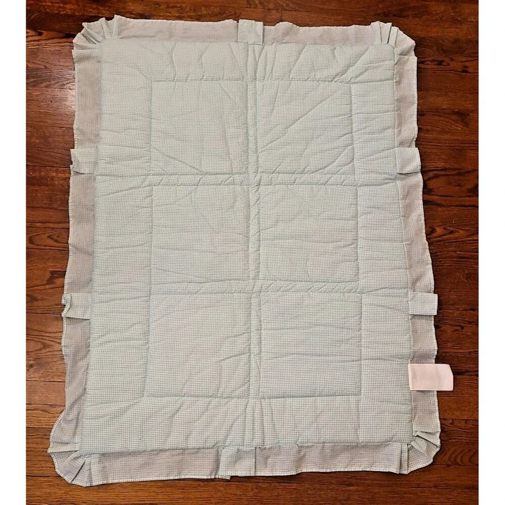 VINTAGE Carters Tykes Baby Blanket Quilt Bee Duck Chick Dog Bunny Squares Ruffle